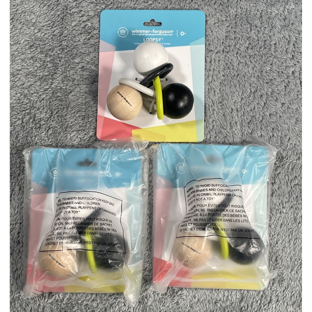 3 Brand New Manhattan Toy Company Loopsy - 0+ Development Toy Baby Learning Toys